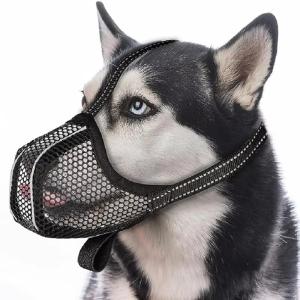 Baboney Small Large Dogs Anti-Bite Mesh Polyester Waterproof IP67 Breathable OEM Dog Muzzle for Anti-Barking Training