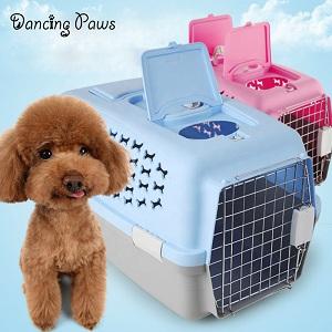 Candy color plastic high-impact airline approved pet carrier dog case 