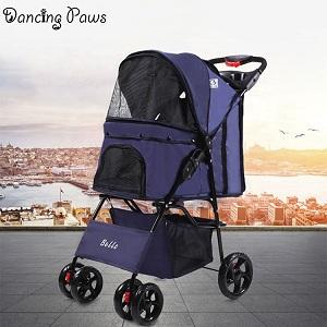 Latest design luxury folded wheelbarrow trolley pet carrier for small animals 