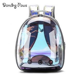 New model transparent cat backpack pet carrier laser color 