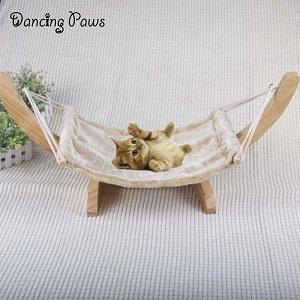 2019 hot selling Pet Cat Hammock Wooden Deluxe Comfy Nest Dog Hanging Cradle Furniture Swing Bed