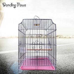 Pet products big size for large bird cage/parrot cage folding/plating starling cage with tray