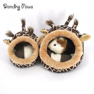 Soft comfortable Plush Hamster pig animals shape bed accessories hamster cage Chinchilla Hedgehog beds ready to ship