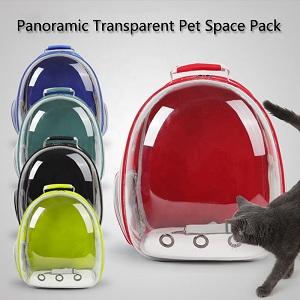 Wholesale panoramic pet carrier outside portable breathable pet space bag 