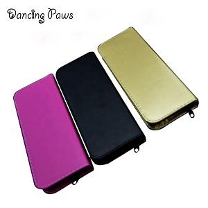 China pet products cheap artificial leather hair scissors bag for set shears for two scissors and one comb