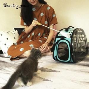 Factory price transparent pet carrier foldable breathable pet bag baby dog bag size S 